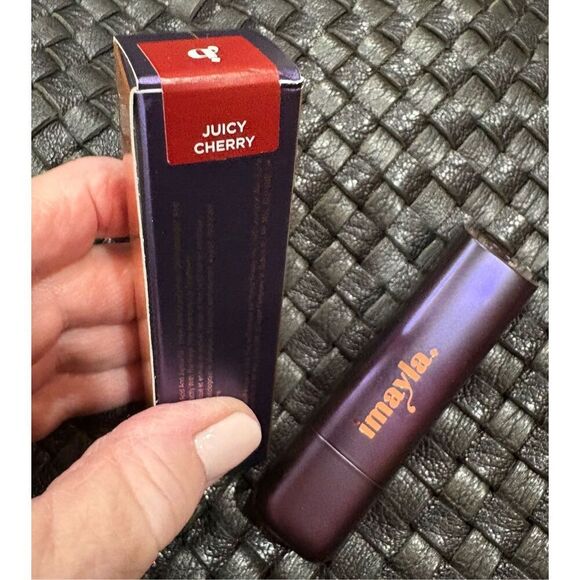 IMAYLA - NIB The One Hydrating Cream Lipstick/"Juicy Cherry"/Free Makeup Case - Picture 13 of 16